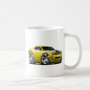 Caneca De Café Carro do amarelo do desafiador de Dodge