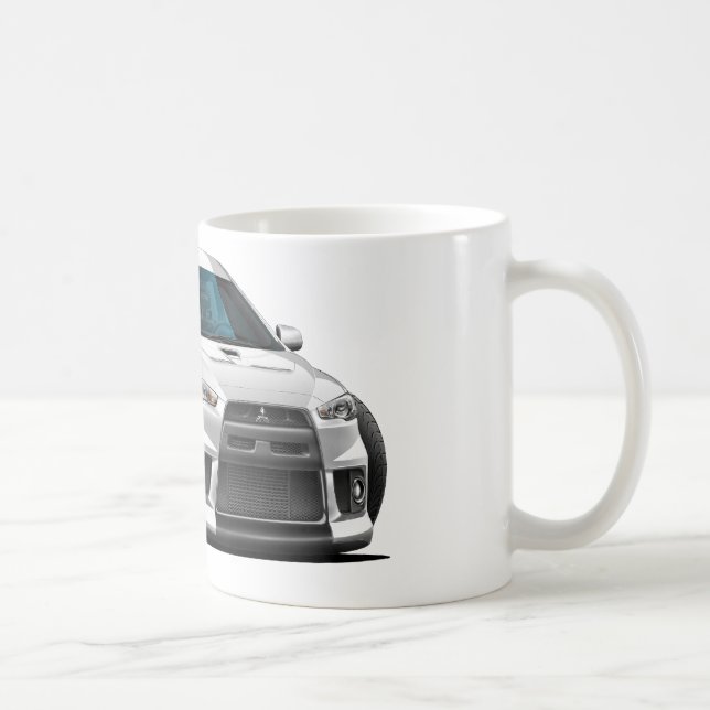 Caneca De Café Carro do branco de Mitsubishi Evo (Direita)