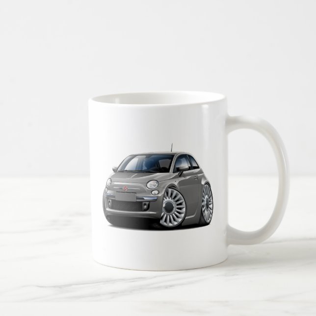 Caneca De Café Carro do cinza de Fiat 500 (Direita)