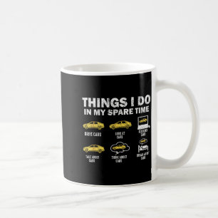 Caneca De Café Carro Engraçado 6 Coisas Que Eu Faço No Meu Tempo