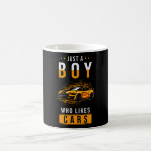Caneca De Café Carro Fan Boy Dizendo Engraçado