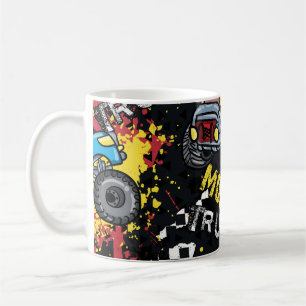 Caneca De Café Carro monstro: padrão infantil Abstrato