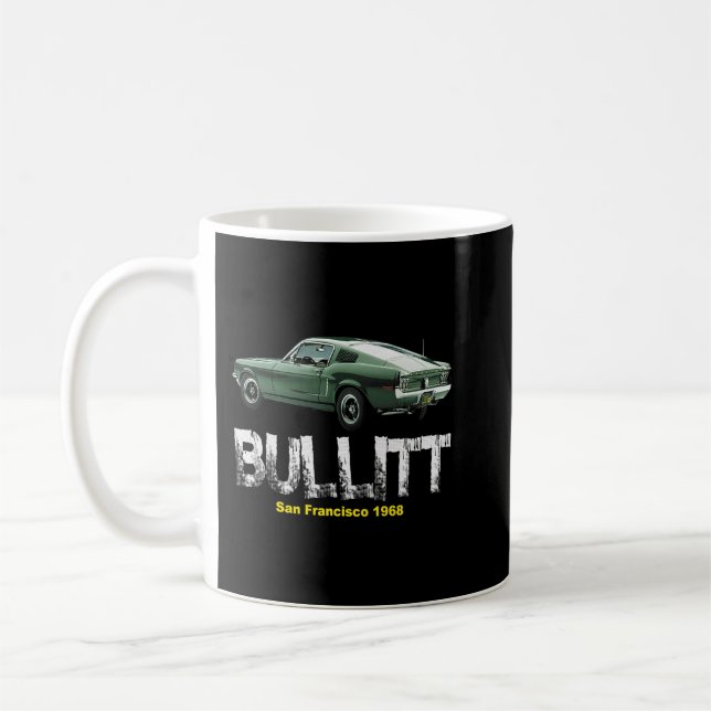Caneca De Café Carro Muscular Bullitt (Esquerda)