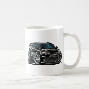 Caneca De Café Carro preto de Mitsubishi Evo