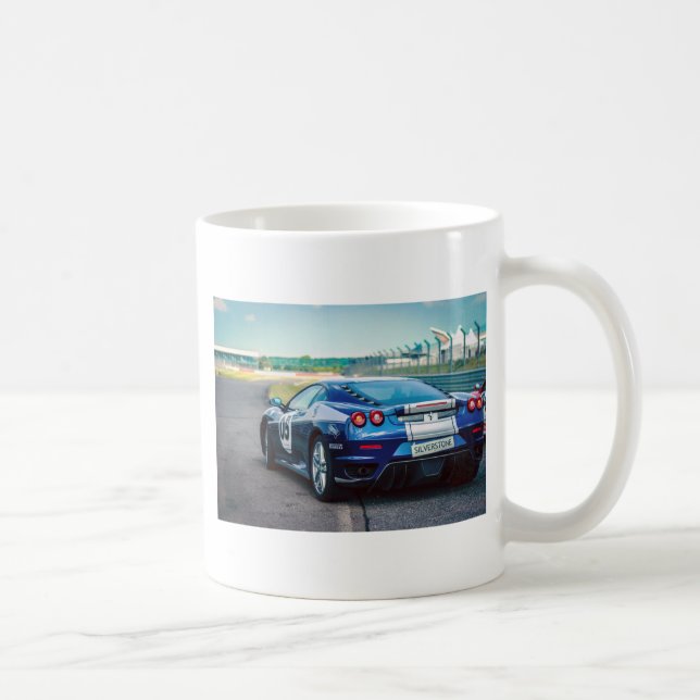 Caneca De Café Carro Race Azul (Direita)