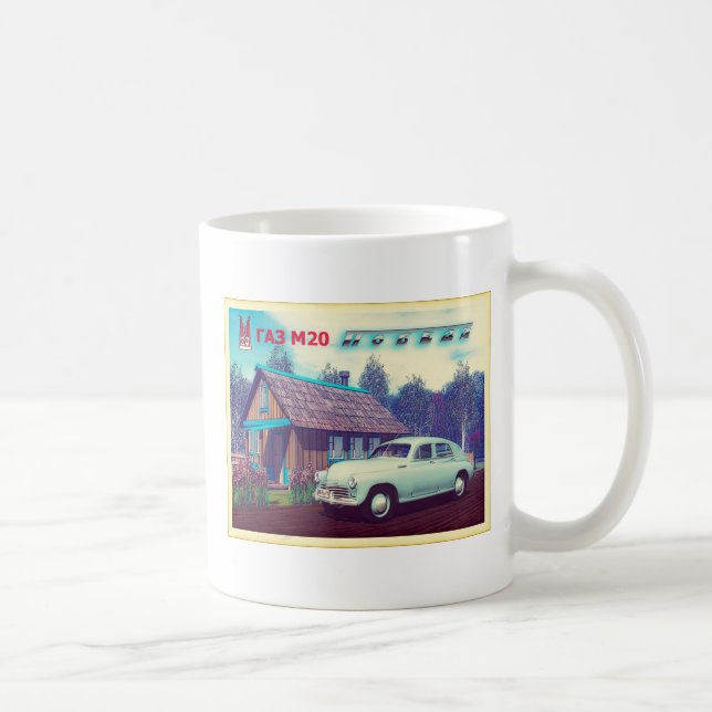 Caneca De Café Carro Russo E Dacha (Direita)