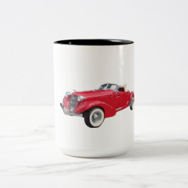 caneca de café carro vintage