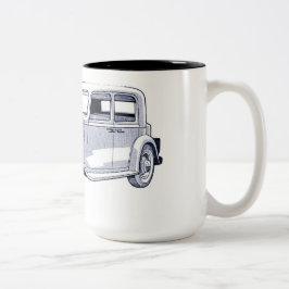 caneca de café carro vintage