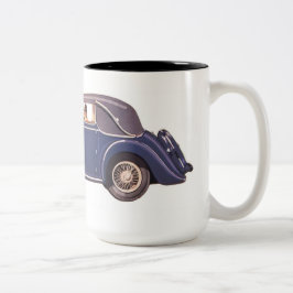 caneca de café carro vintage