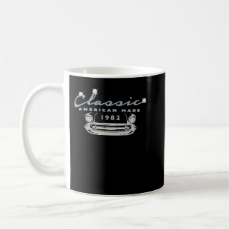 Caneca De Café Carro vintage 1982 Aniversário clássico Auto