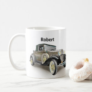 Caneca De Café Carro vintage - Adicionar nome - Mug de café