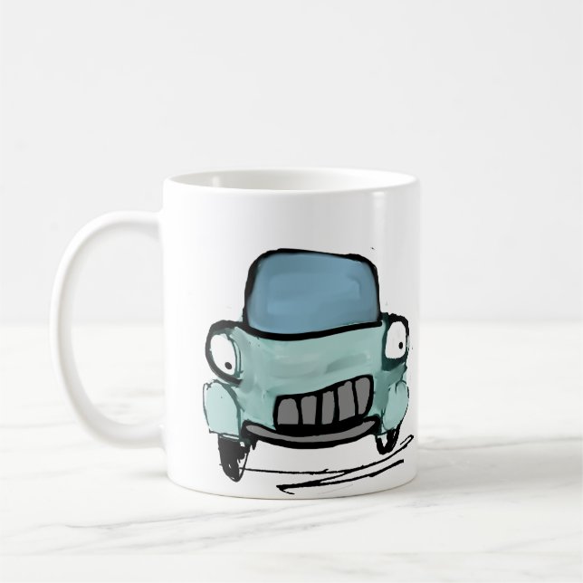 Caneca De Café Carro Zangado (Esquerda)