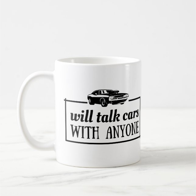 Caneca De Café Carros amantes falarão com qualquer um (Esquerda)
