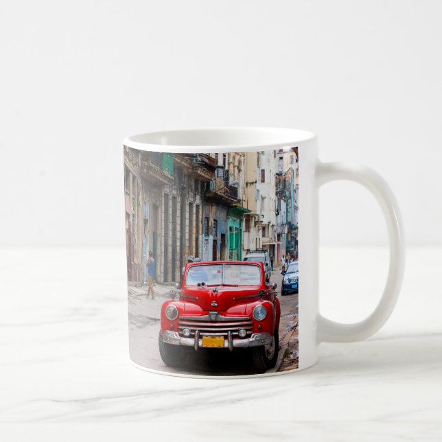 Caneca De Café Carros antigos na rua de Havana (Direita)