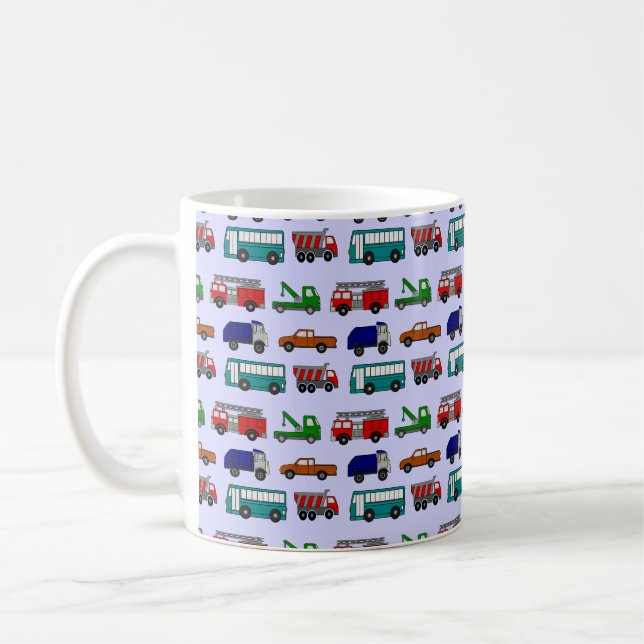 Caneca De Café Carros, Caminhões, Ônibus (Esquerda)