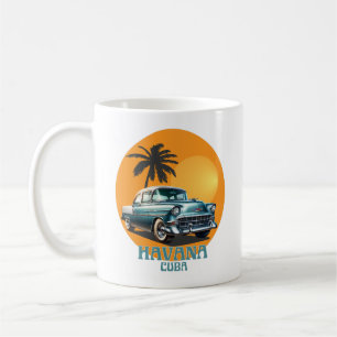 Caneca De Café Carros Clássicos de Havana Cuba