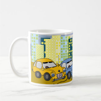 Caneca De Café Carros Híbridos Plug In de Desenho Animado