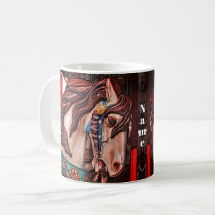 Caneca De Café Carrossel Horse Pencil Art Personalizado
