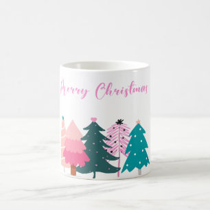 Caneca De Café carrossel pink de natal pink de natal