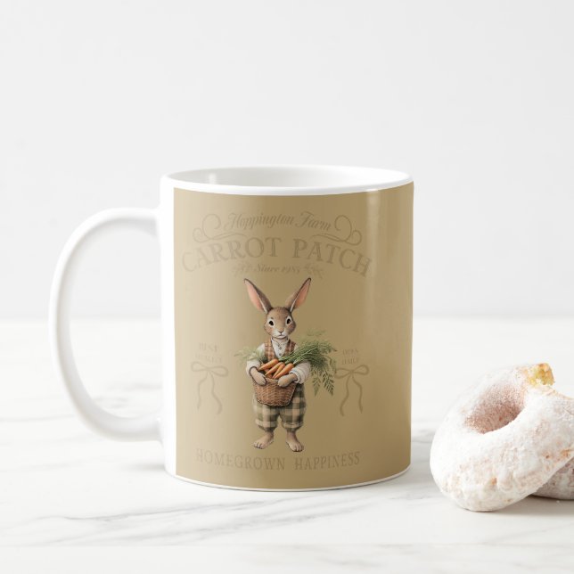 Caneca De Café Carrot Patch Bunny Farmer (Com Donut)