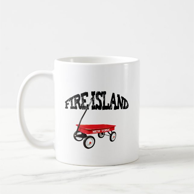 Caneca De Café carruagem vermelha FIRE ISLAND NEW YORK família de (Esquerda)