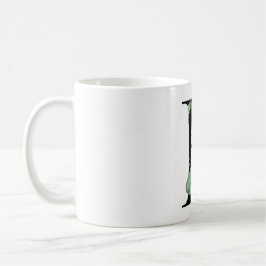 Caneca De Café Carta Botânica 'B', Arte de Monograma Inspirado na