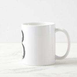 Caneca De Café Carta Botânica 'B', Arte de Monograma Inspirado na