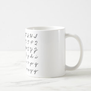 Caneca De Café carta cursive da escrita