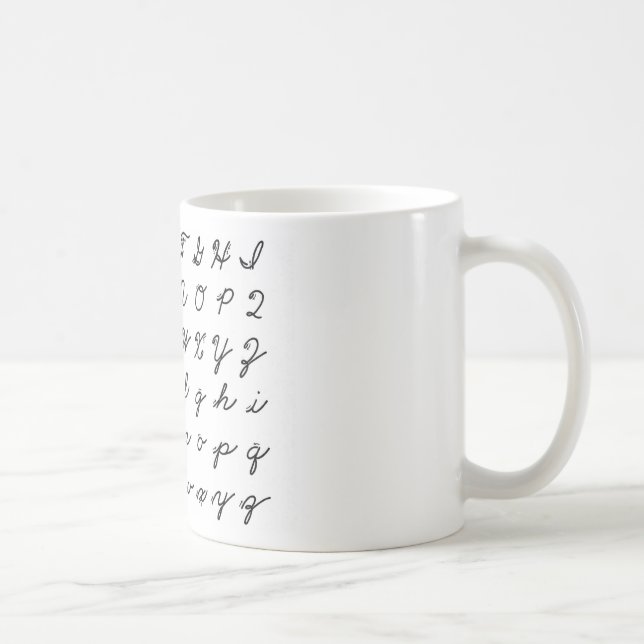 Caneca De Café carta cursive da escrita (Direita)
