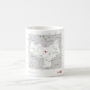 Caneca De Café Carta da constelação do sistema da estrela do