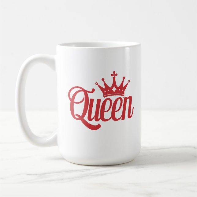 Caneca De Café Carta de Baralho da Rainha Presente Romântico (Esquerda)