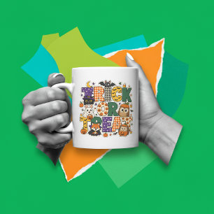 Caneca De Café Carta de Doce ou Travessura