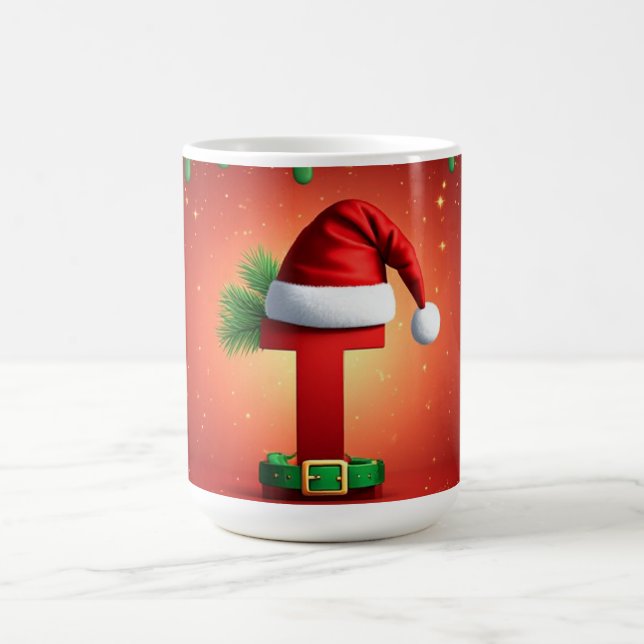 Caneca De Café Carta de Natal T para Presentes de Férias (Centro)