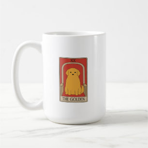 Caneca De Café Carta de Tarot Vintage O Cão Retriever Dourado 