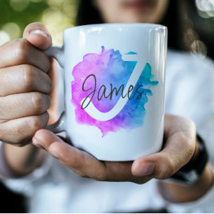 Caneca De Café Carta de tendências personalizada Nome cofee Mug
