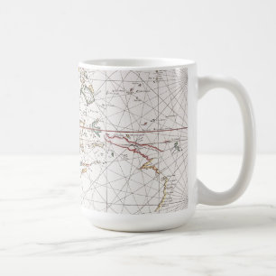 Caneca De Café Carta do mar ao leste de India   Indonésia