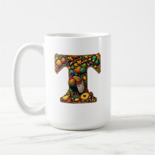 Caneca De Café Carta estilo peru de Ação de Graças