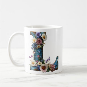 Caneca De Café Carta Floral Cottage L