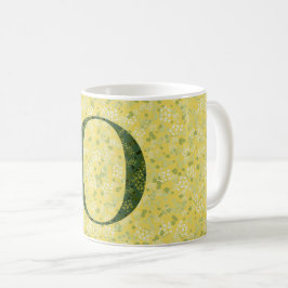 Caneca De Café Carta O amarelo claro e verde escuro