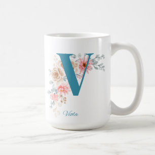 Caneca De Café Carta Personalizada de Café Mug V