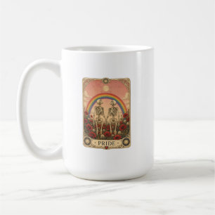 Caneca De Café Carta Vintage do Tarot Orgulho Esqueleto Amantes A