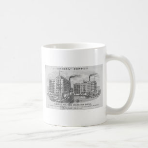 Caneca De Café Cartão Comercial de Café Vintage