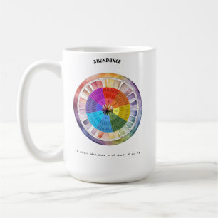 Caneca De Café Cartão de Afirmação Positiva de Abundância
