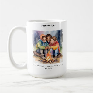 Caneca De Café Cartão de Afirmação Positiva de Amizade