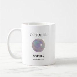 Caneca De Café Cartão de Aniversário Personalizado de Opala de Ou