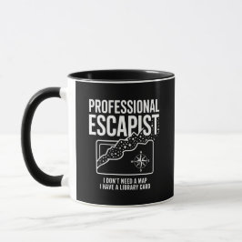 Caneca de Café Cartão de Biblioteca de Fugitivo Pr