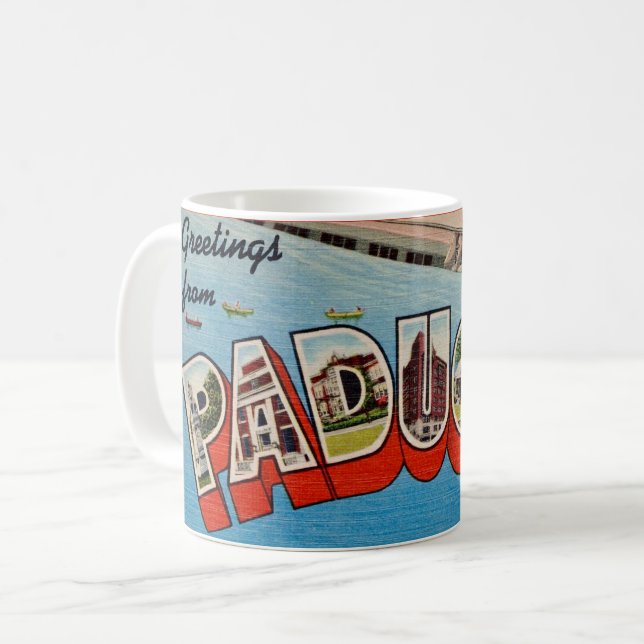 Caneca De Café Cartão de Boas-vindas de Paducah KY (Frente Esquerda)