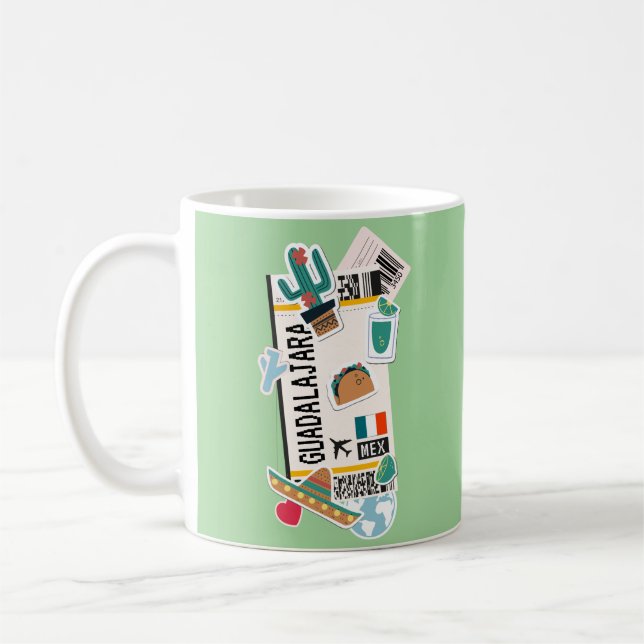 CANECA DE CAFÉ CARTÃO DE CARTÃO GUADALAJARA MÉXICO (Esquerda)