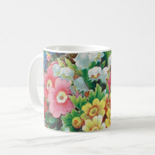 Caneca De Café Cartão de Dia dos Namorados da Era Vitoriana, Buqu