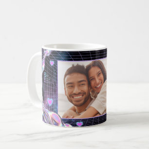 Caneca De Café Cartão de Dia dos Namorados de Romance Cósmico Amo